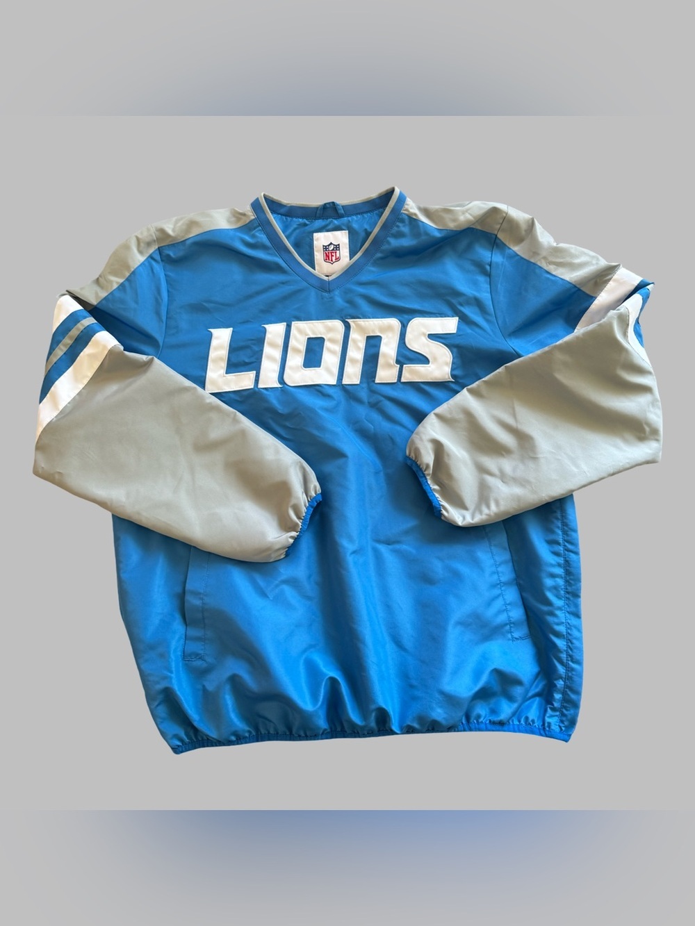 DETROIT LIONS Men’s Pullover Windbreaker Jacket Size Large